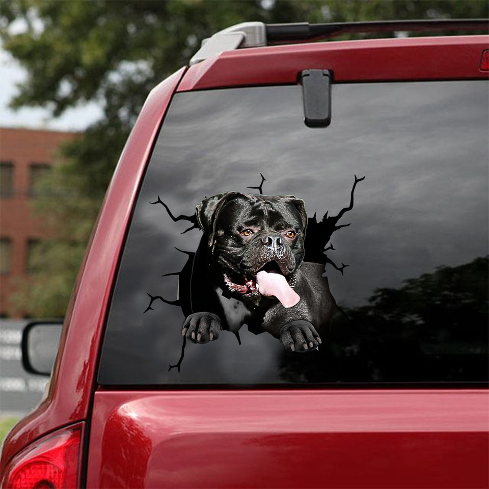 American Bulldog Crack Head Decal You Cute Custom Wall Stickers Birthday Box - Dog Lovers die-cut waterproof vinyl sticker decal