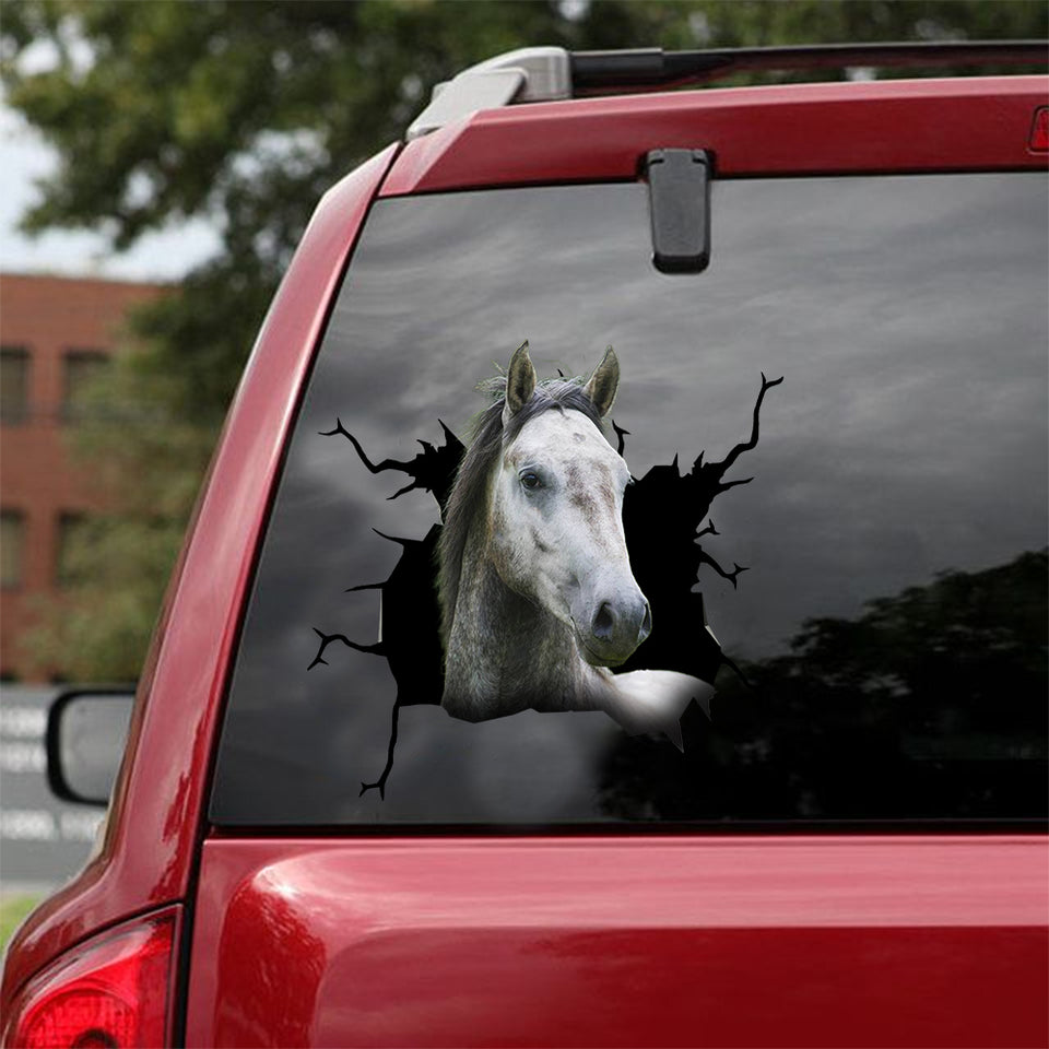 Lipizzaner Horse Crack Sticker Decals Funny Gifs Sticker Designs Moms Mother Day Gifts - Horse Lovers die-cut waterproof vinyl sticker decal