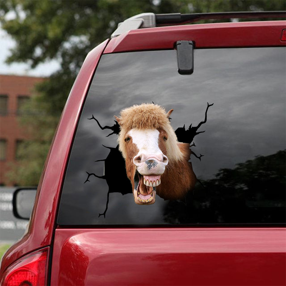 Icelandic Horse Crack Stickers For Cars Be Cute Waterproof Sticker Paper Fathers Day Crafts - Horse Lovers die-cut waterproof vinyl sticker decal
