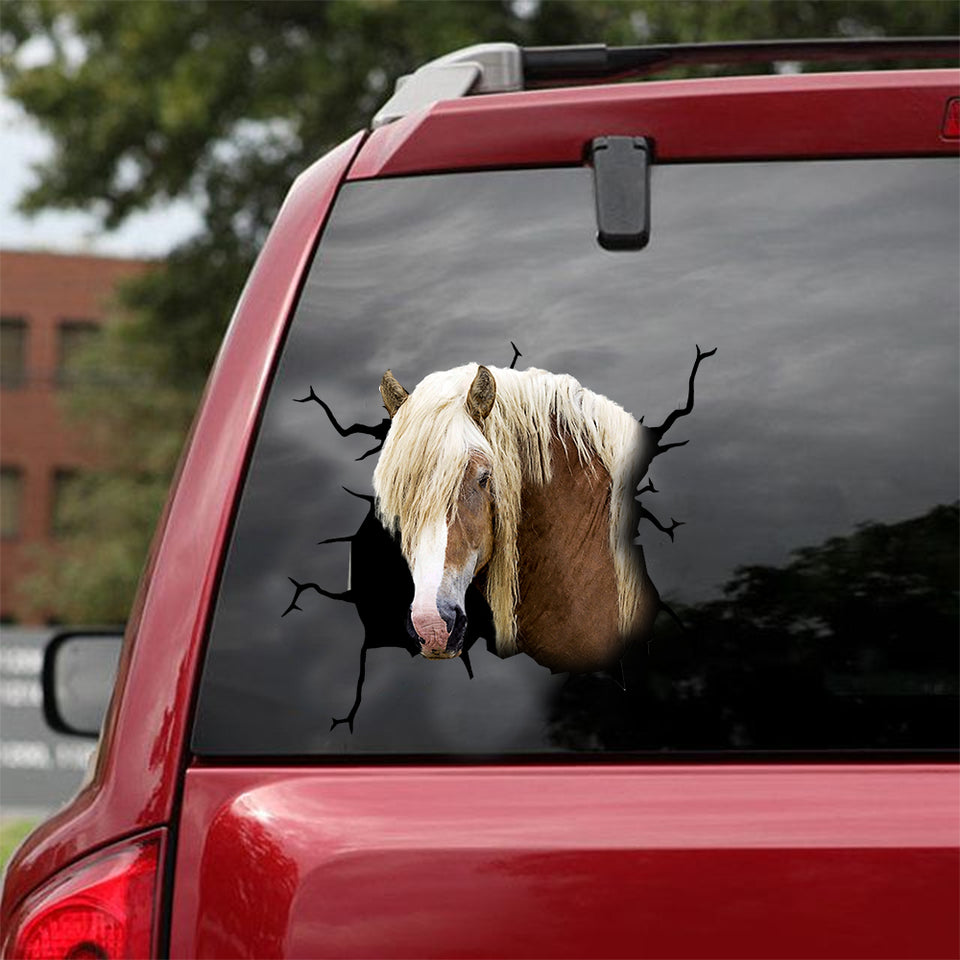 Breton Horse Crack Sticker Emoji Super Cute Vinyl Sticker Maker Birthday Ideas For Husband - Horse Lovers die-cut waterproof vinyl sticker decal
