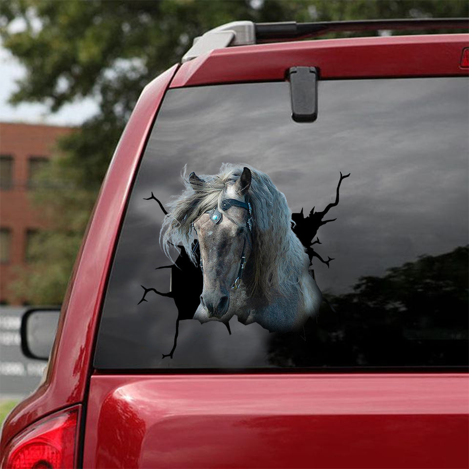 Andalusian Horse Crack Sticker Box Funny Memes Clear Sticker Paper Gifts - Horse Lovers die-cut waterproof vinyl sticker decal
