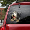 Old English Sheepdog Crack Decal For Wall Funny Gifs Face Stickers Gifts For Gamers - General die-cut waterproof vinyl sticker decal