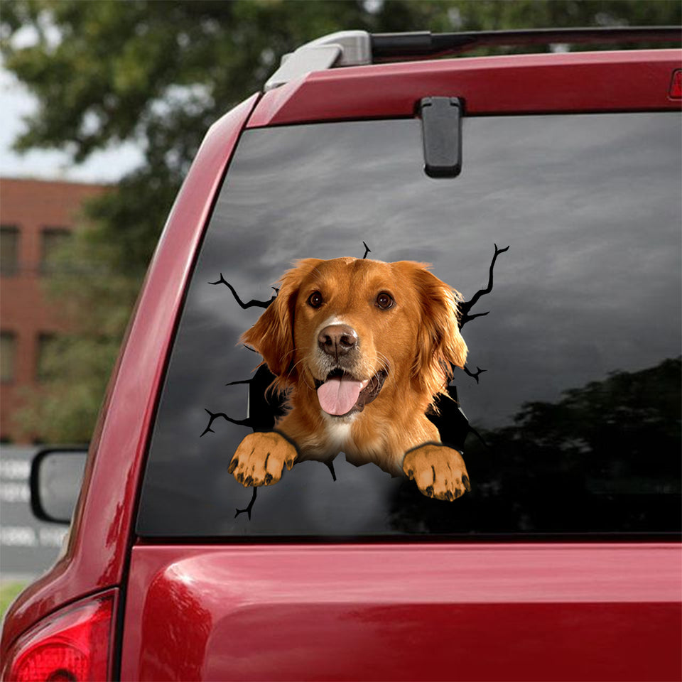Nova Scotia Duck Tolling Retriever Crack Sticker Design Your Cute Clear Stickers Christmas Gifts For Wife - Dog Lovers die-cut waterproof vinyl sticker decal