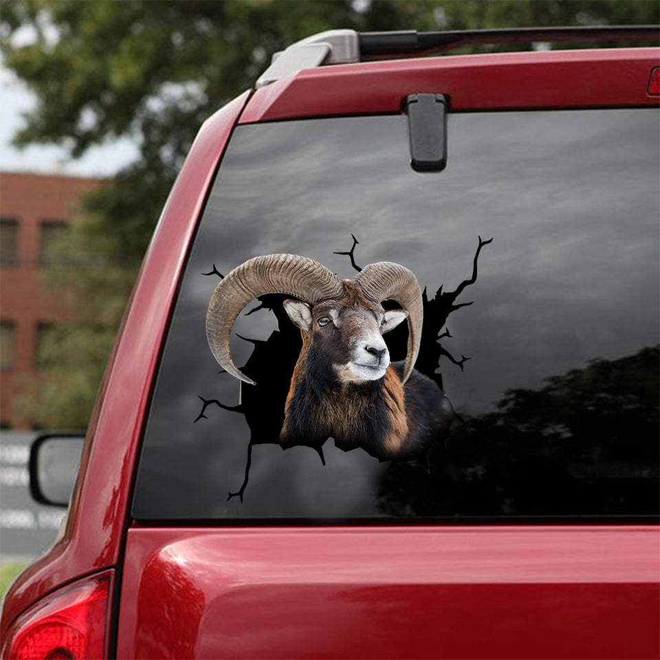 Mouflon Crack Sticker For Car Happy Name Tag Stickers Cute Gifts For Girlfriend - General die-cut waterproof vinyl sticker decal