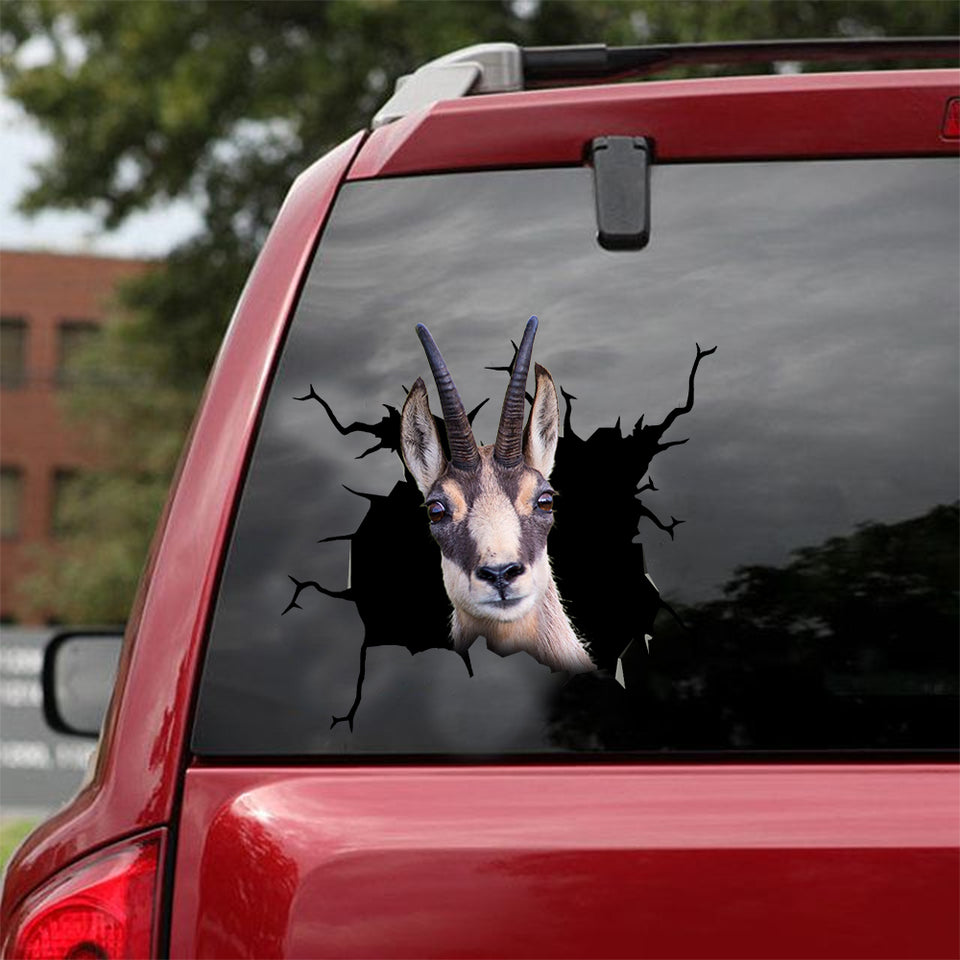 Chamois Crack Sticker For Car Window Cute Custom Vinyl Stickers Gifts For Friends - General die-cut waterproof vinyl sticker decal