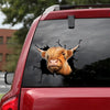 Highland Cattle Crack Door Decal You Cute Window Decals Gifts For Wife - Cattle / Farm die-cut waterproof vinyl sticker decal