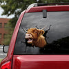 Highland Cattle Crack Sticker Decals Funny Birthday Memes Vinyl Decals For Cars Best Christmas Gifts For Mom - Cattle / Farm die-cut waterproof vinyl sticker decal