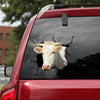 Charolais Cattle Crack Decal Sticker Car Humor Car Sticker Mother's Day Gifts From Daughter - Cattle / Farm die-cut waterproof vinyl sticker decal