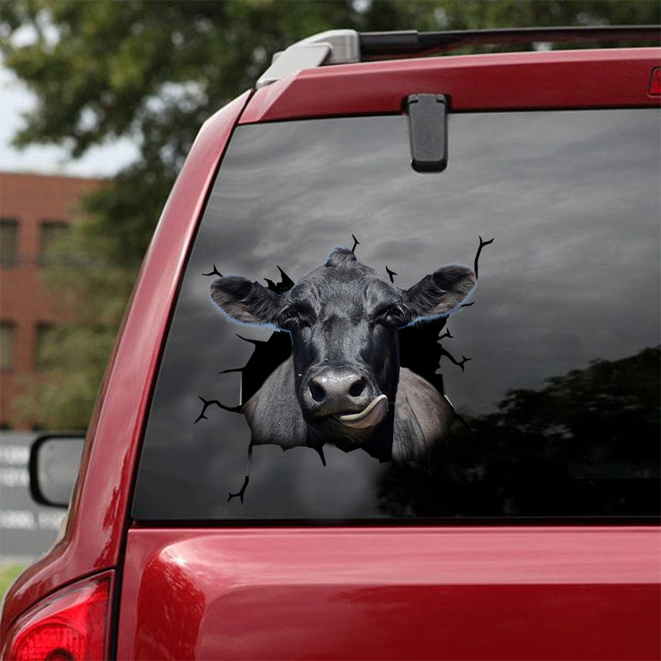 Angus Cattle Crack Decal Items Likeable Clear Sticker Paper Gifts For Men - custom sticker applied on car truck window preview