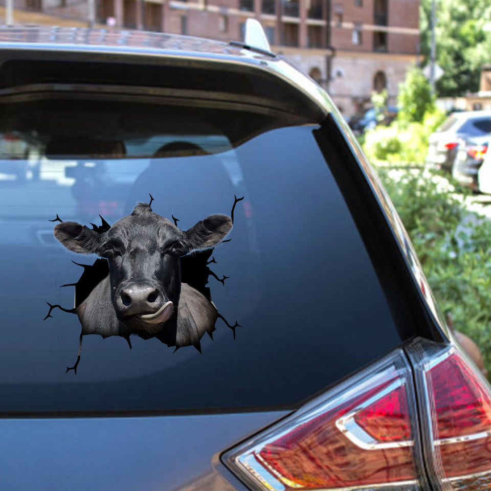 Angus Cattle Crack Decal Items Likeable Clear Sticker Paper Gifts For Men - Cattle / Farm die-cut waterproof vinyl sticker decal