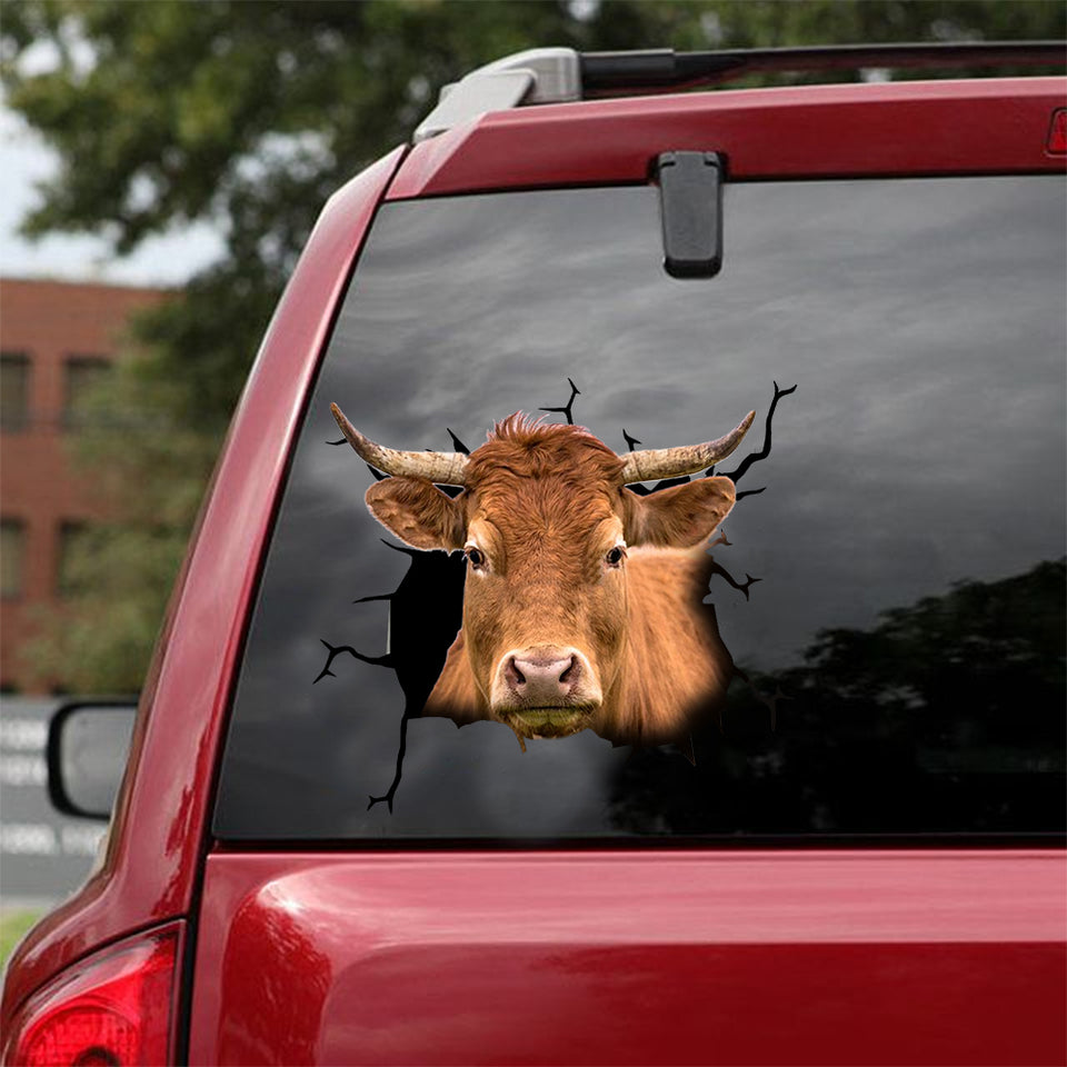 Ternera Gallega Cattle Crack Sticker Decals Fun Thank You Stickers Christmas Presents - Cattle / Farm die-cut waterproof vinyl sticker decal