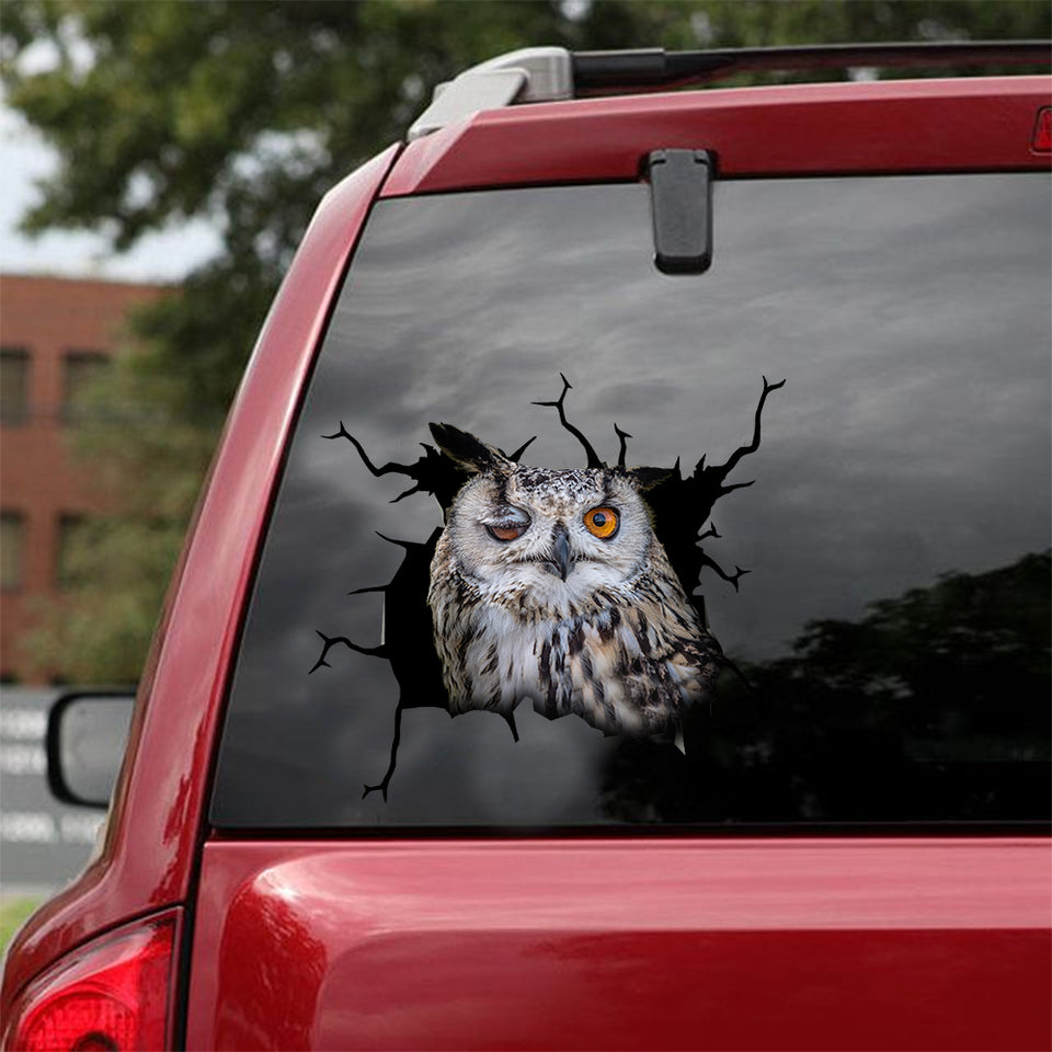 Owl Crack Decal For Boat Funny Pictures Vinyl Sticker Paper Christmas Gifts - Wildlife & Nature die-cut waterproof vinyl sticker decal