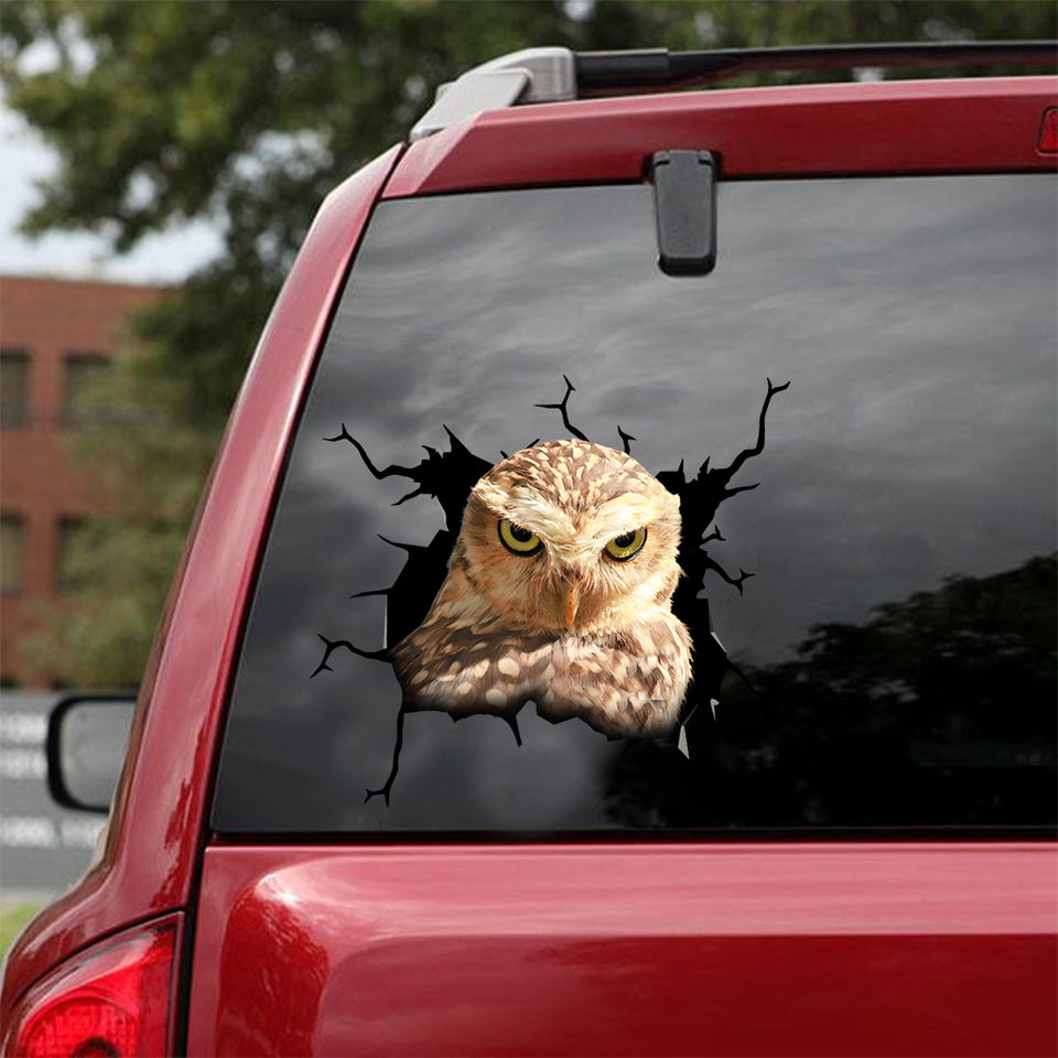 Owl Crack Decals For Windows Be Cute Car Decals Christmas Gift Ideas - Wildlife & Nature die-cut waterproof vinyl sticker decal