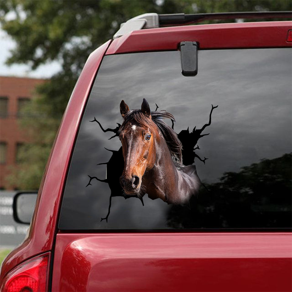 Standardbred Horse Crack Decal Items Funny Bumper Sticker Maker Secret Santa Gift Ideas - Horse Lovers die-cut waterproof vinyl sticker decal