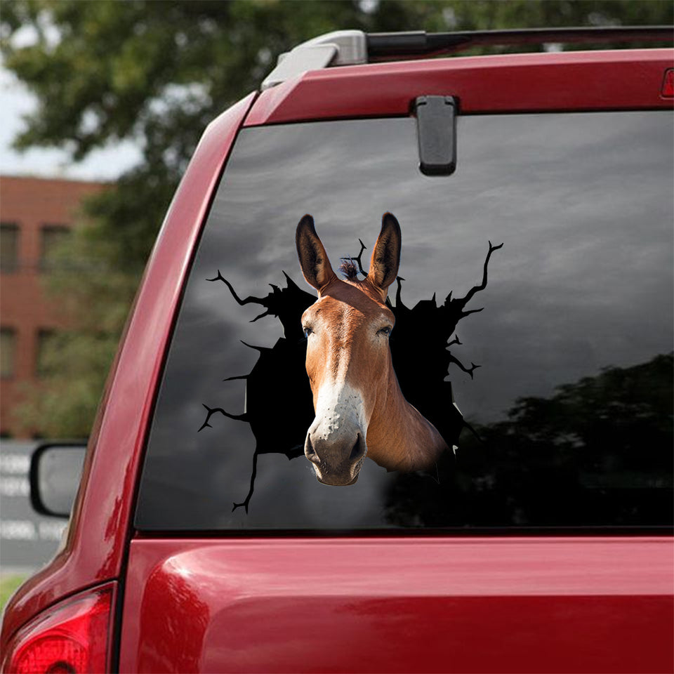Mule Crack Head Decal Pretty Cute Number Stickers Christmas Ideas - custom sticker applied on car truck window preview
