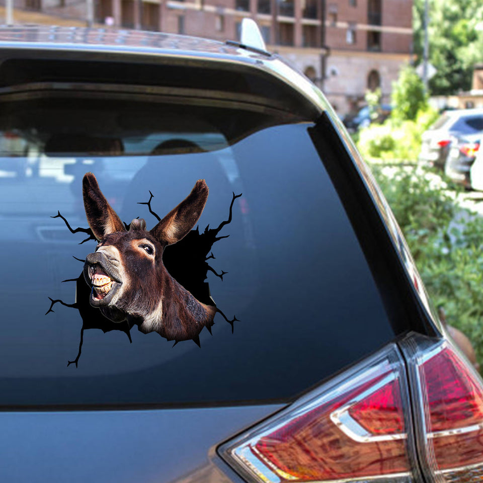 Mule Crack Decal Sticker Car Cool Vinyl Decals Valentines Ideas - Horse Lovers die-cut waterproof vinyl sticker decal