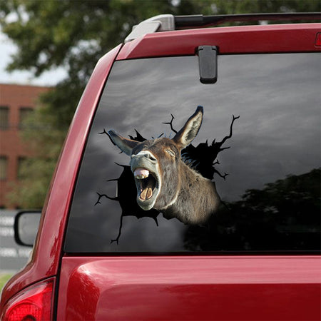Mule Crack Decals Funny Birthday Memes Anime Car Decals Retirement Gifts For Women - custom sticker applied on car truck window preview