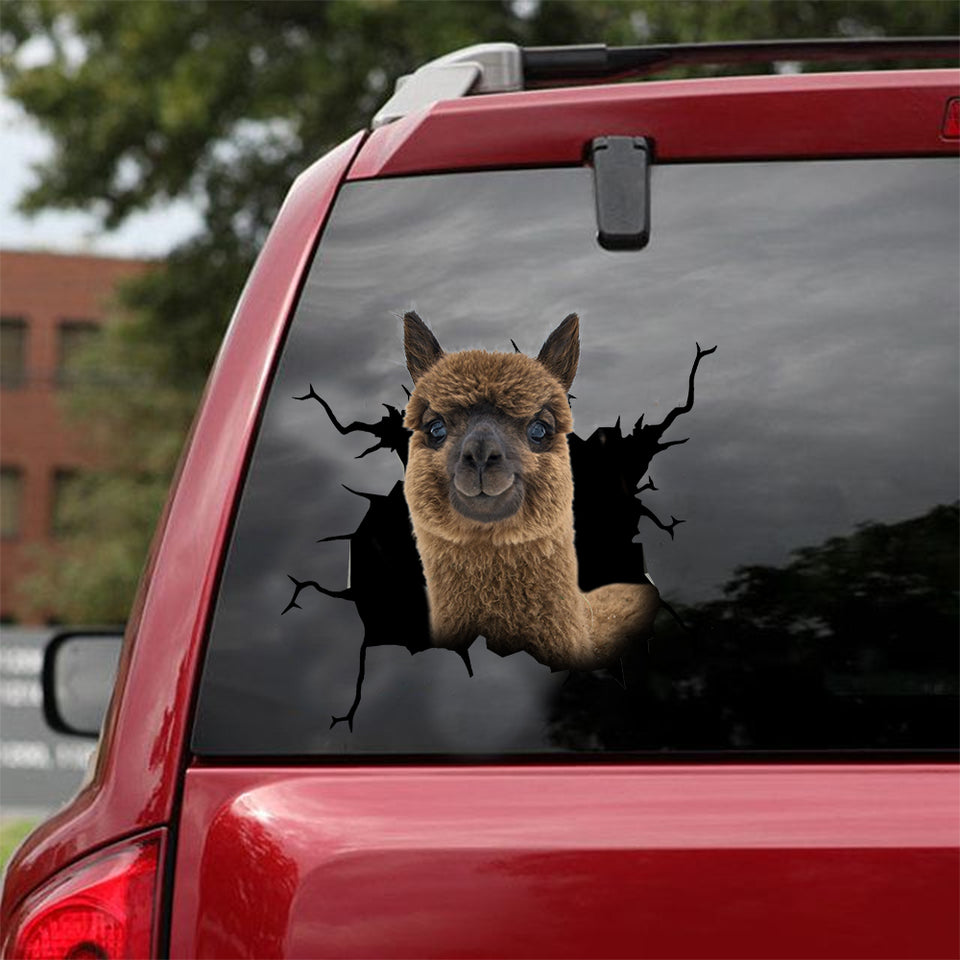 [dt0421-snf-tnt]-alpaca-crack-car-sticker-alpacas-lover