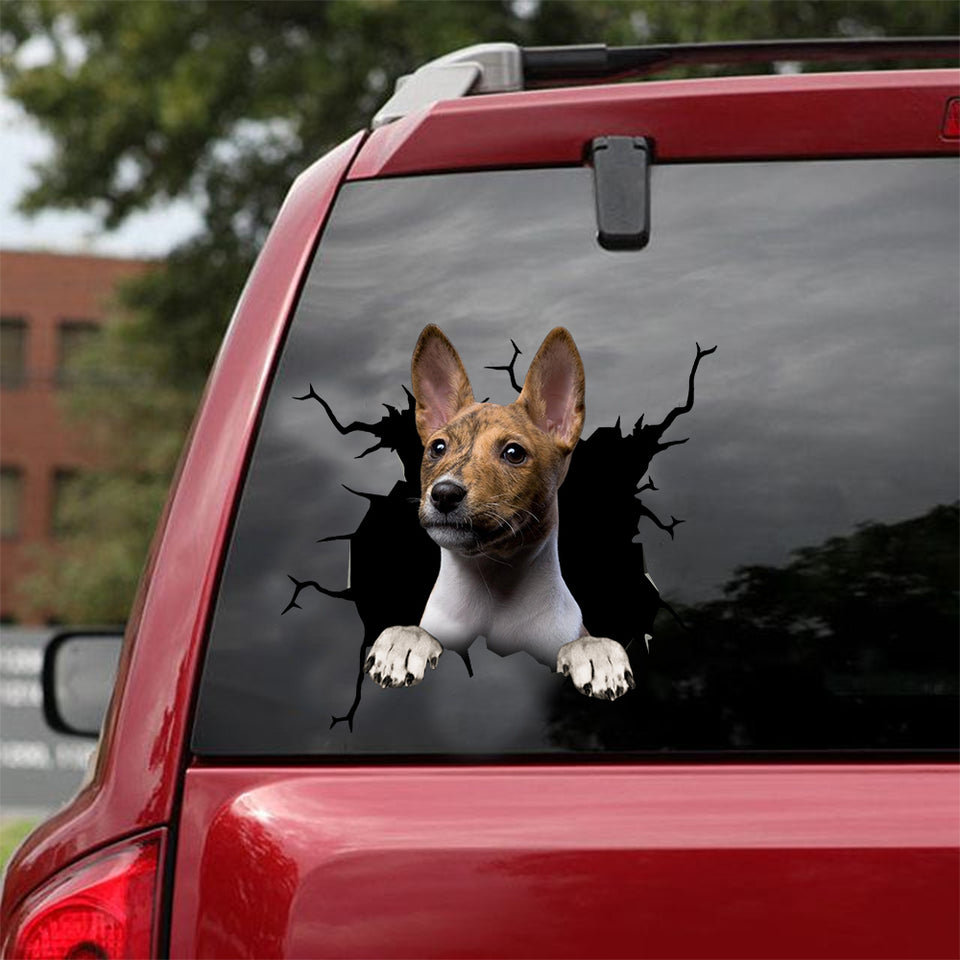 [dt0441-snf-tnt]-basenji-crack-car-sticker-dogs-lover