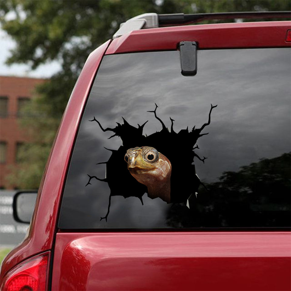 [dt0527-snf-tnt]-turtle-crack-car-sticker-turtles-lover