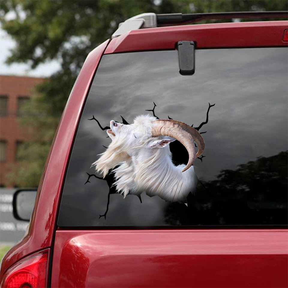 [dt0600-snf-tnt]-cashmere-goat-crack-car-sticker-farm-animals-lover