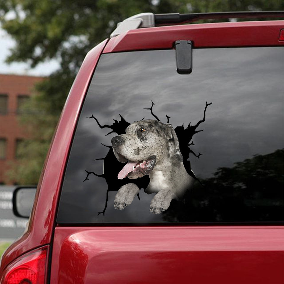 Great Dane Crack Decals For Windows Funny Memes Sunflower Decal Birthday Delivery - Dog Lovers die-cut waterproof vinyl sticker decal