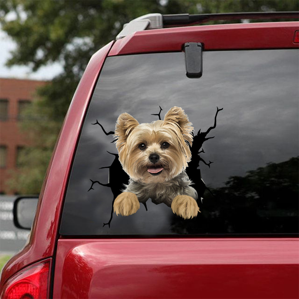 Yorkshire Crack Stickers For Scrapbooking The Cutest Custom Car Stickers Gift Ideas For Sister - Dog Lovers die-cut waterproof vinyl sticker decal