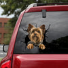 Yorkshire Crack Dad Decal Happy Circle Stickers Christmas Gifts For Teens - Dog Lovers die-cut waterproof vinyl sticker decal