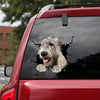 Irish Wolfhound Crack Sticker Car Funny Gifs Transfer Stickers Keychains - General die-cut waterproof vinyl sticker decal