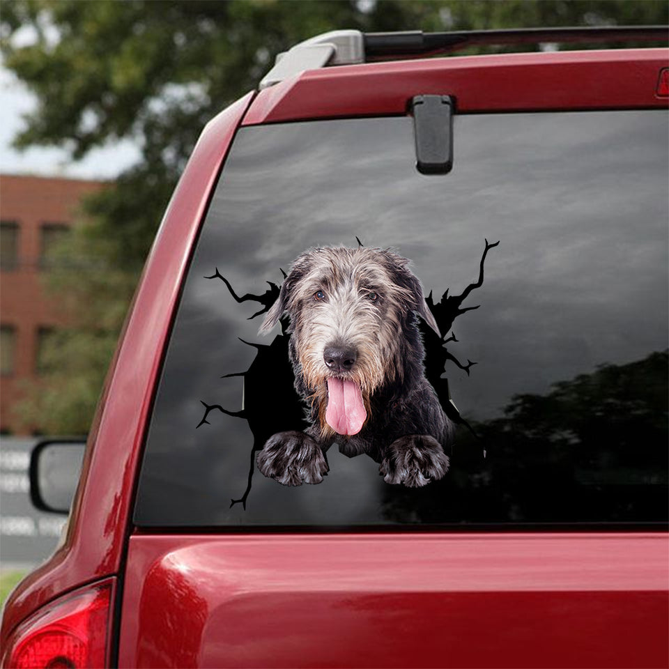 Irish Wolfhound Crack Decal For Wall Your Cute Jeans Anime Car Sticker Gift Ideas For Friends - General die-cut waterproof vinyl sticker decal