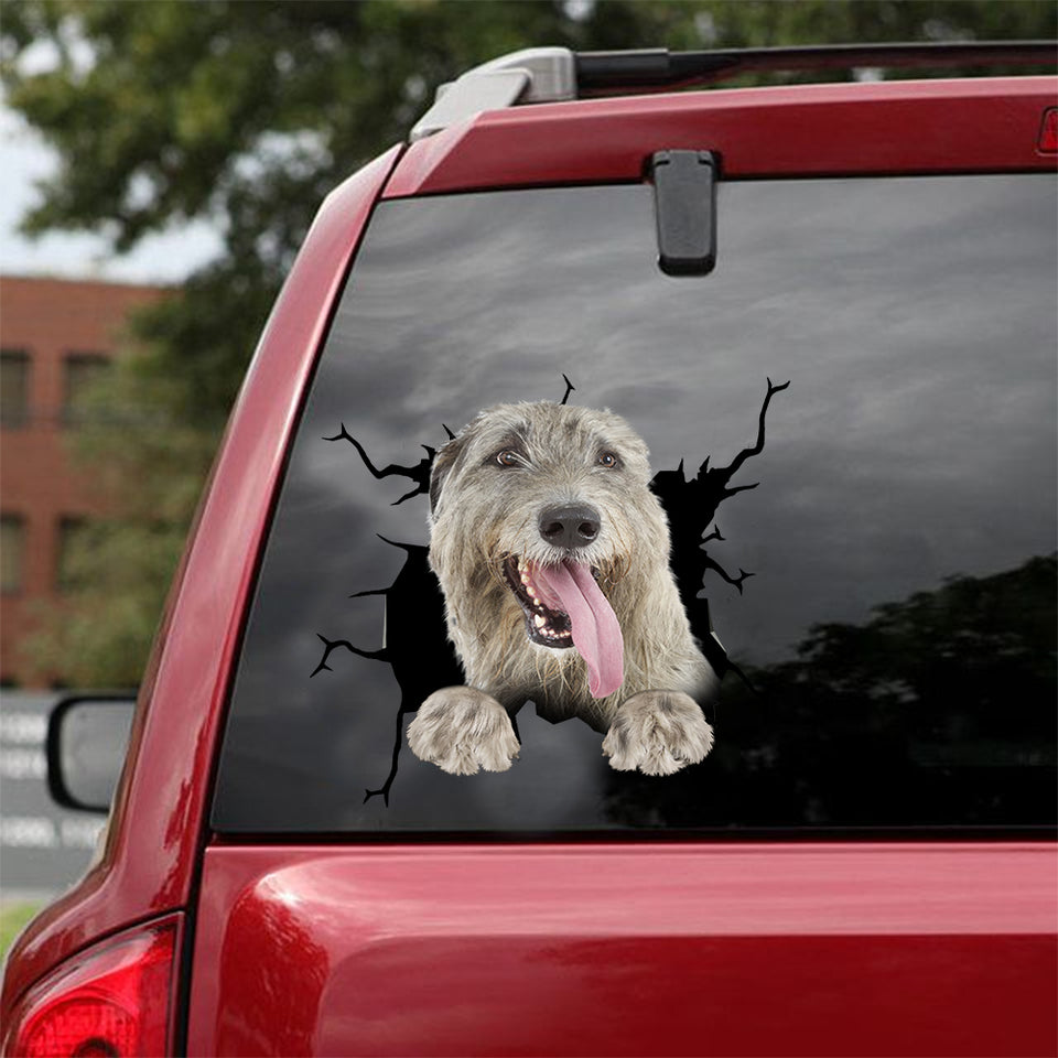 Irish Wolfhound Crack Stickers Custom Cute A Making Stickers With Decals Gifts For Teens - General die-cut waterproof vinyl sticker decal