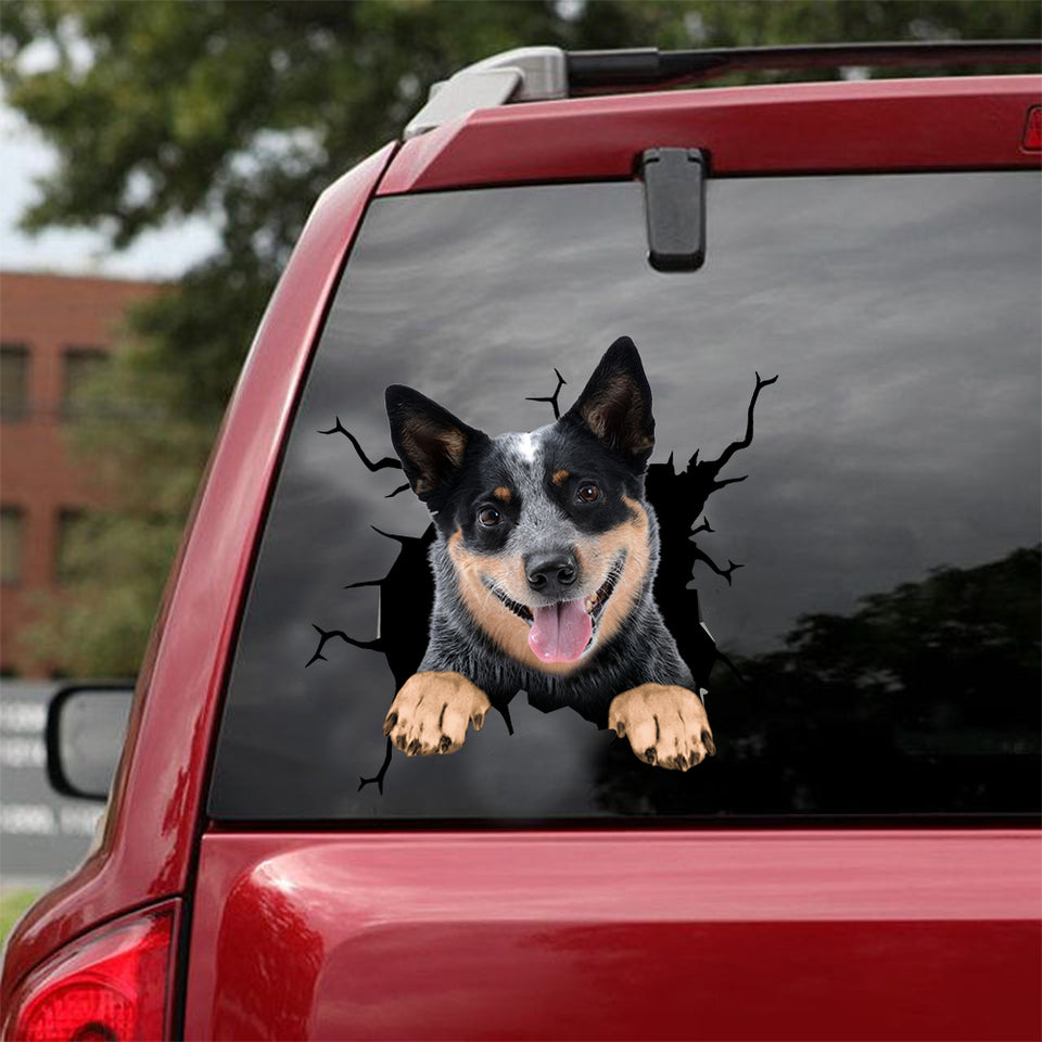 Australian Cattle Dog Crack Stickers For Scrapbooking Funny Vinyl Sticker Paper Mother's Day Gift Ideas - Dog Lovers die-cut waterproof vinyl sticker decal