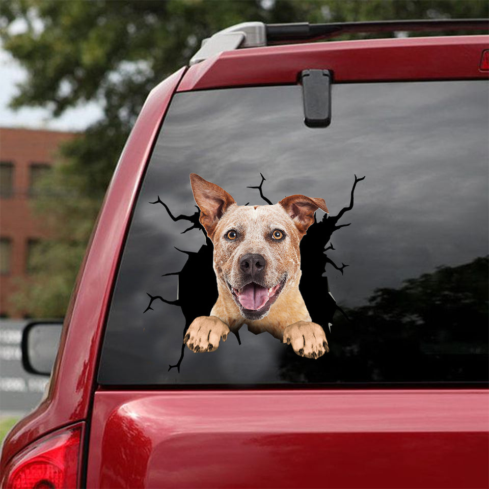 Australian Cattle Dog Crack Sticker Box Kawaii Fun Stickers Valentines Day Gifts For Her - Dog Lovers die-cut waterproof vinyl sticker decal
