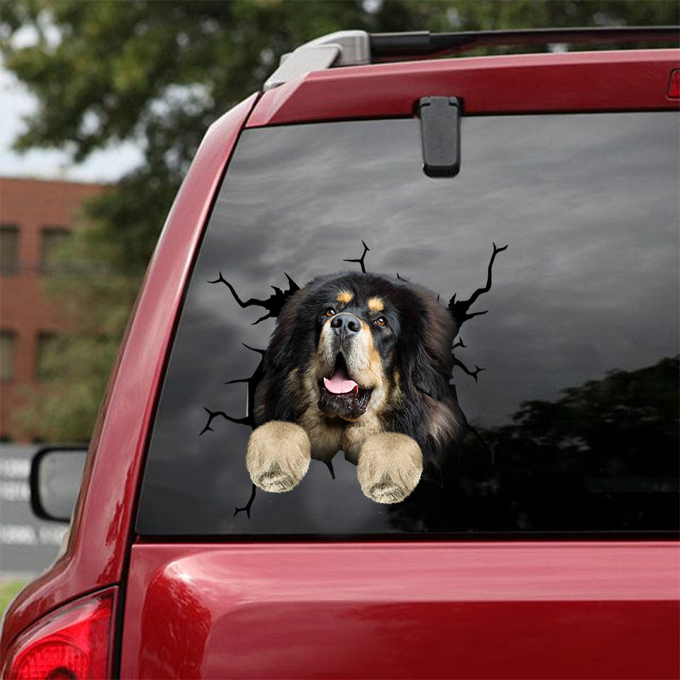 Tibetan Mastiff Crack Decal For Car Likeable Stickers First Communion Gifts - Dog Lovers die-cut waterproof vinyl sticker decal