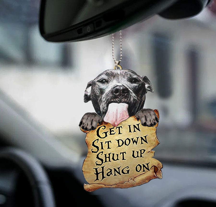 Pitbull Car Ornaments Anime Kawaii Car Novelty Gifts For Friends - Dog Lovers holiday keepsake Christmas tree hanging ornament preview