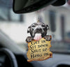 Pitbull Car Ornaments Anime Kawaii Car Novelty Gifts For Friends - Dog Lovers holiday keepsake Christmas tree hanging ornament preview