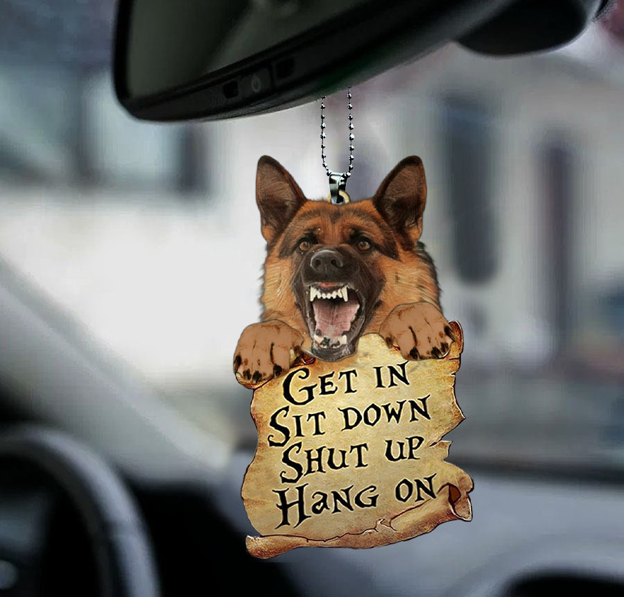 German Shepherd Vintage Car Ornament Super Cute Car Trinket Christmas Gifts - Dog Lovers holiday keepsake Christmas tree hanging ornament preview