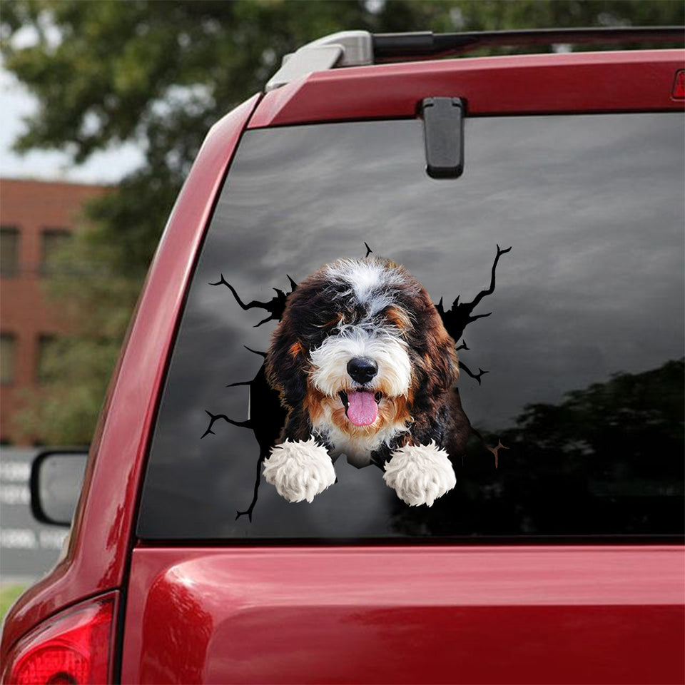 Bernedoodle Crack Stickers For Cars Your Cute Jeans Vinyl Decals Birthday Gift For Husband - General die-cut waterproof vinyl sticker decal