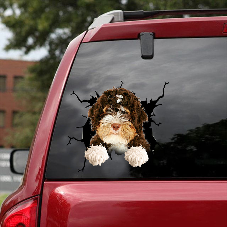 Bernedoodle Crack Sticker Kawaii Funny Memes Vinyl Stickers For Cars Gifts For Hunters - General die-cut waterproof vinyl sticker decal