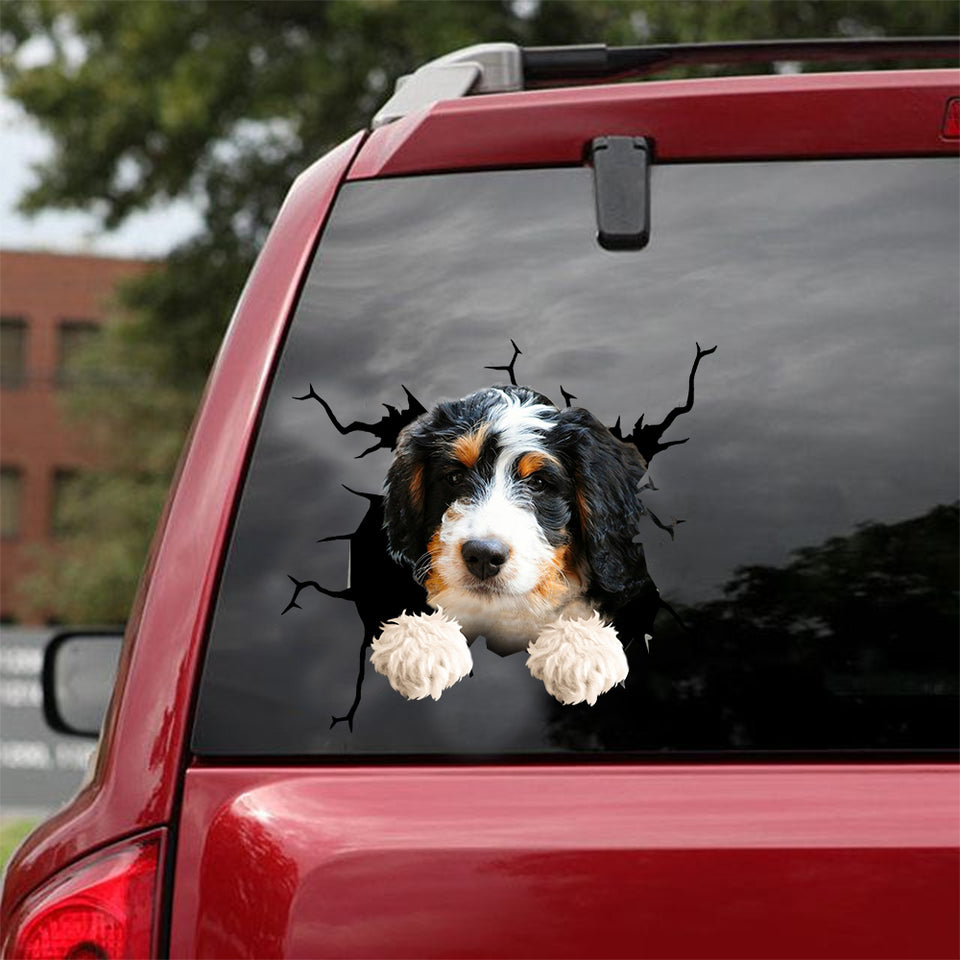 Bernedoodle Crack Decal For Car Window Funny Birthday Memes Custom Die Cut Stickers Gifts For Grandpa - Family & Home die-cut waterproof vinyl sticker decal