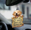 Golden Retriever Car Ornaments For The Mirror Be Cute Car Embellishment 3rd Anniversary Gift - Dog Lovers holiday keepsake Christmas tree hanging ornament preview
