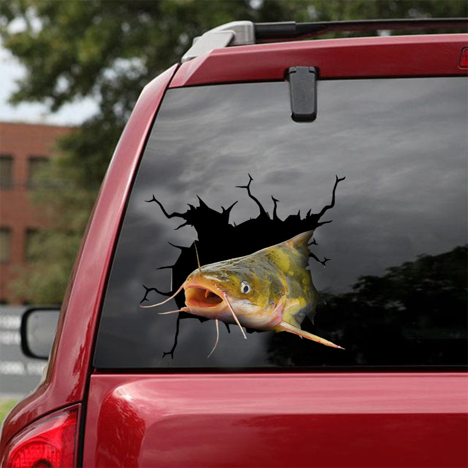 [dt1100-snf-tnt]-catfish-crack-car-sticker-fish-lovers