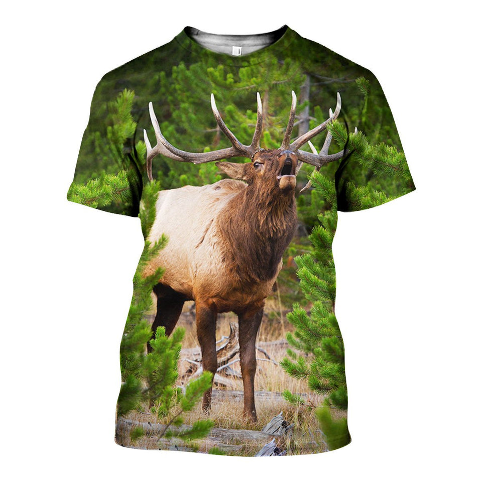 3D All Over Printed Elk Shirts And Shorts DT301002