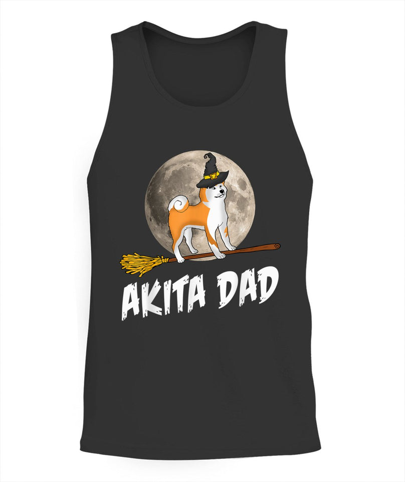 Akita Dad Funny Halloween Couple Matching T Shirt D1035