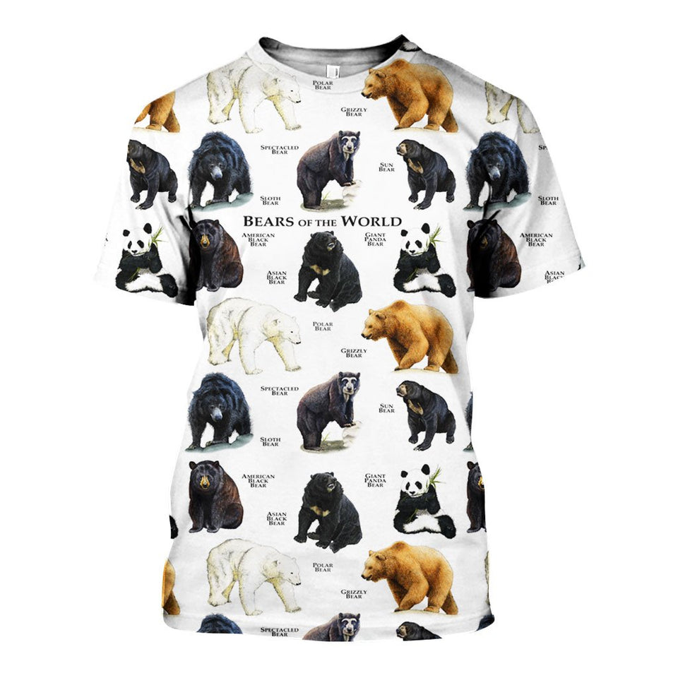3D All Over Printed Bears Of The World Shirts And Shorts DT191299
