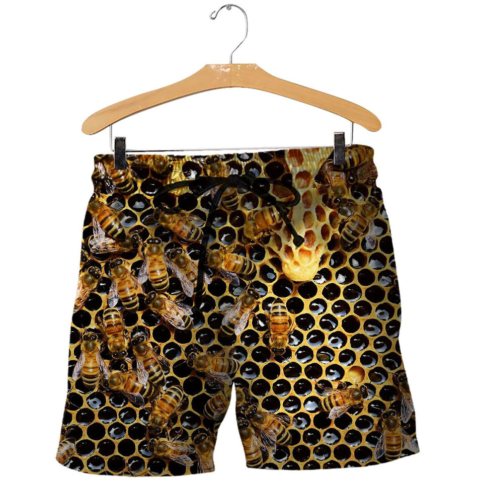 3D All Over Printed Bees Shirts And Shorts HD121201