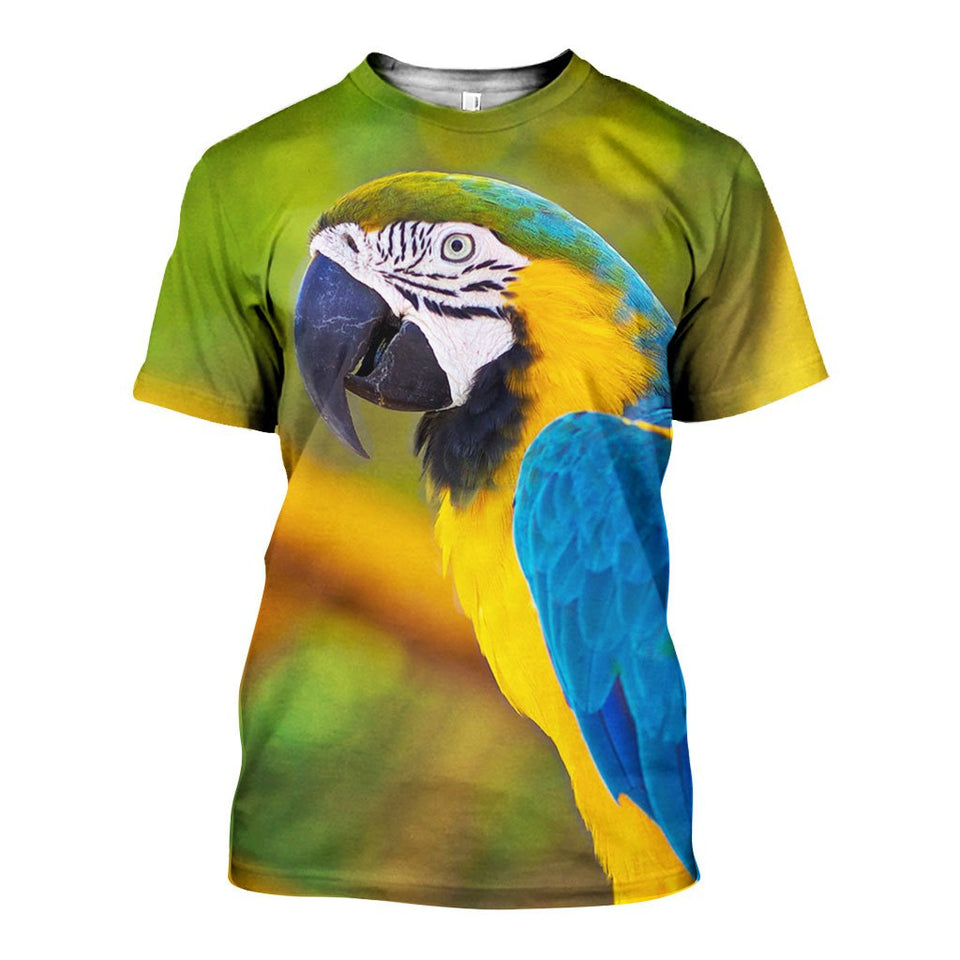 3D All Over Printed Blue and Yellow Macaw Shirts And Shorts DT231102