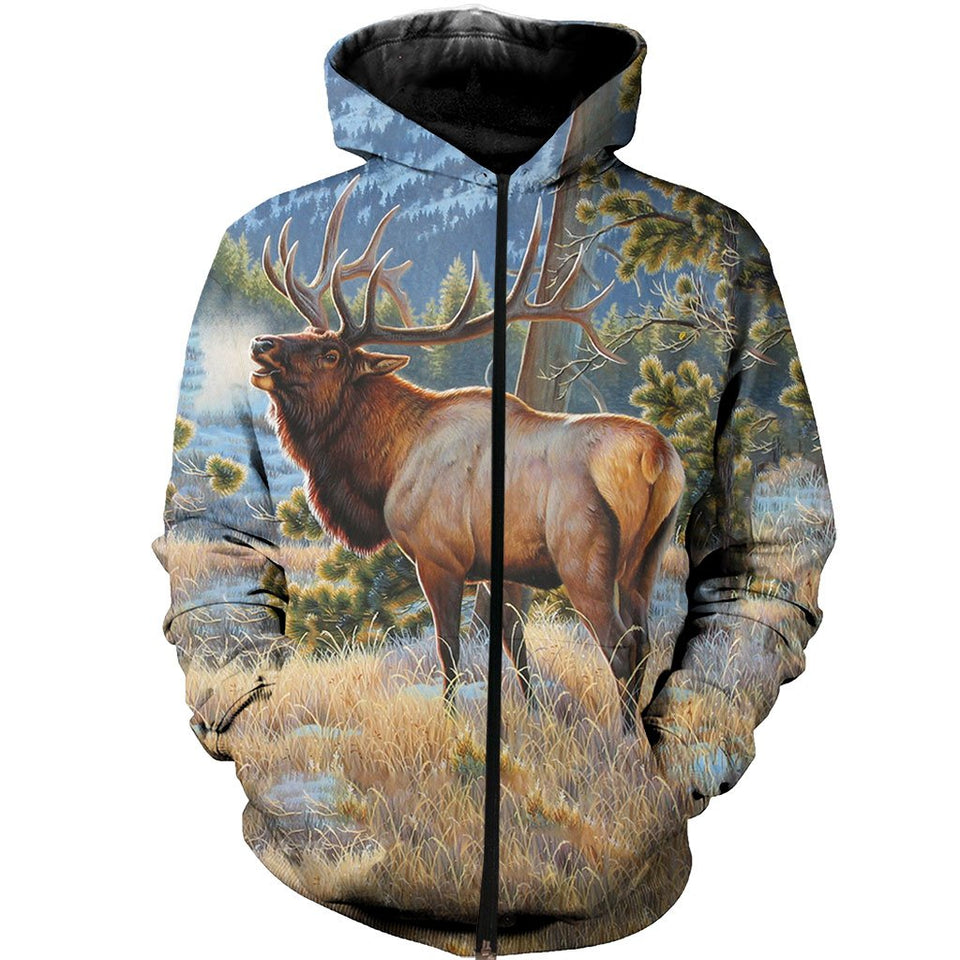 3D All Over Printed Elk Shirts And Shorts DT171105