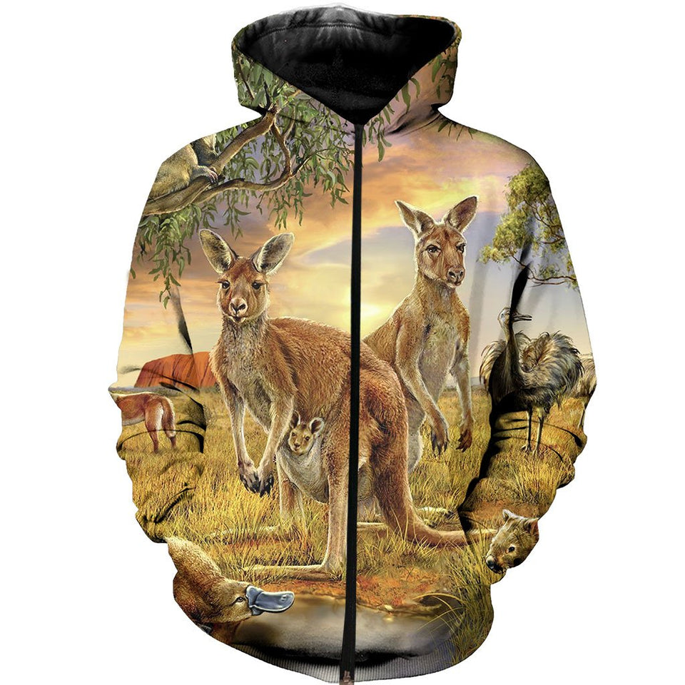3D All Over Printed Kangaroo Shirts And Shorts DT13081904