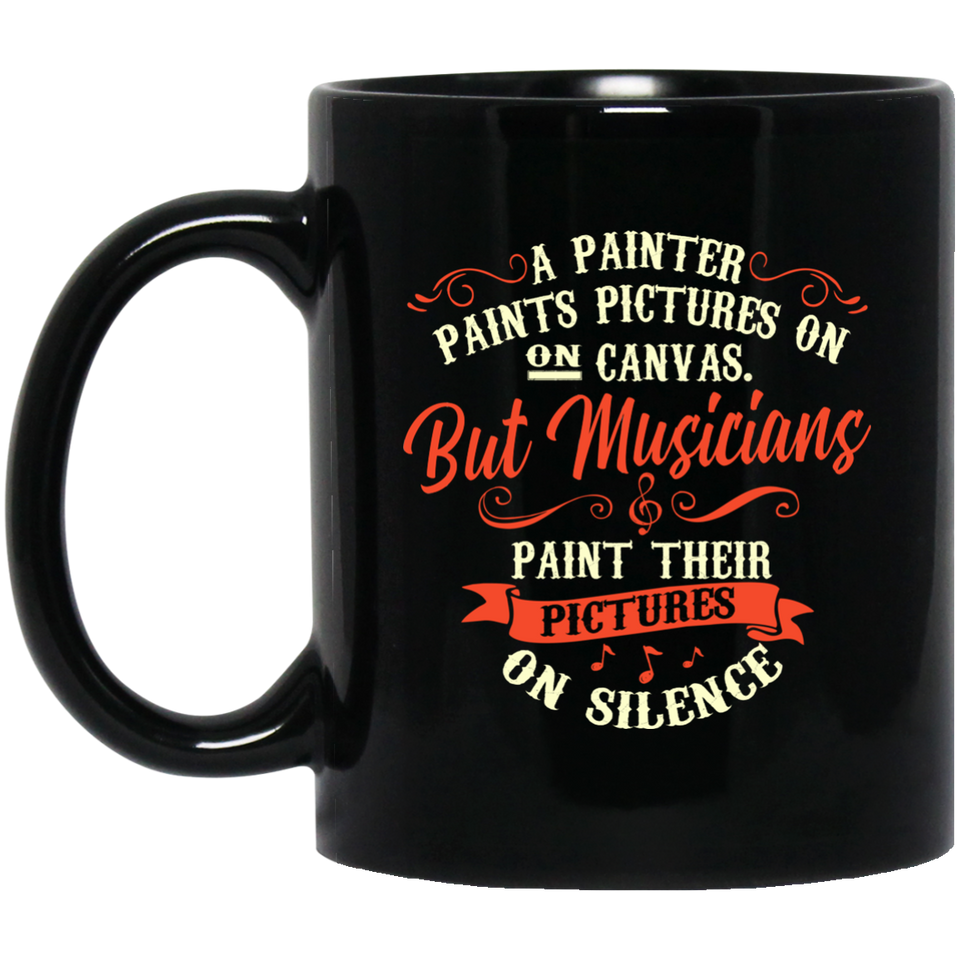 Musicians Paint Their Pictures On Silence Mug